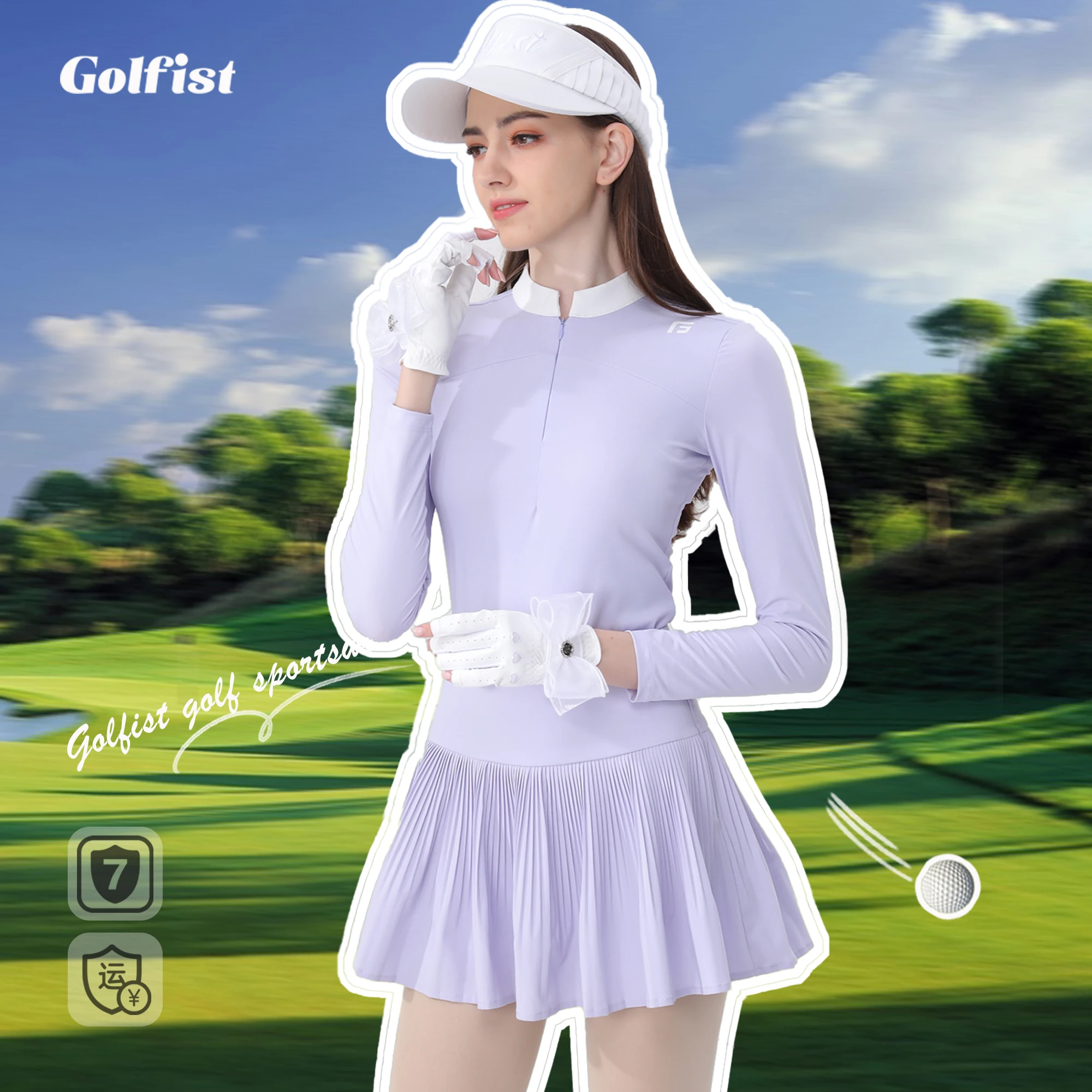 Golfist 2024 Hot Sale Women's Golf T-shirt Long Sleeved Anti-UV Sportswear Tennis Badminton Pleated Skirt Golf Clothes
Golfist 2024 Hot Sale Women's Golf T-shirt Long Sleeved Anti-UV Sportswear Tennis Badminton Pleated Skirt Golf Clothes