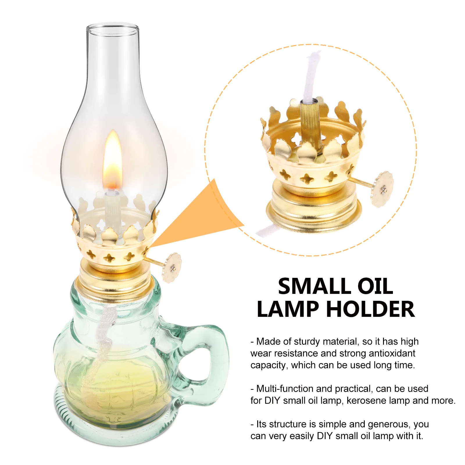 Gold Plated Lamp Holder Durable Metal Cotton Rope DIY Base for Small Oil Lamp Multipurpose Adjustable Holder
Gold Plated Lamp Holder Durable Metal Cotton Rope DIY Base for Small Oil Lamp Multipurpose Adjustable Holder