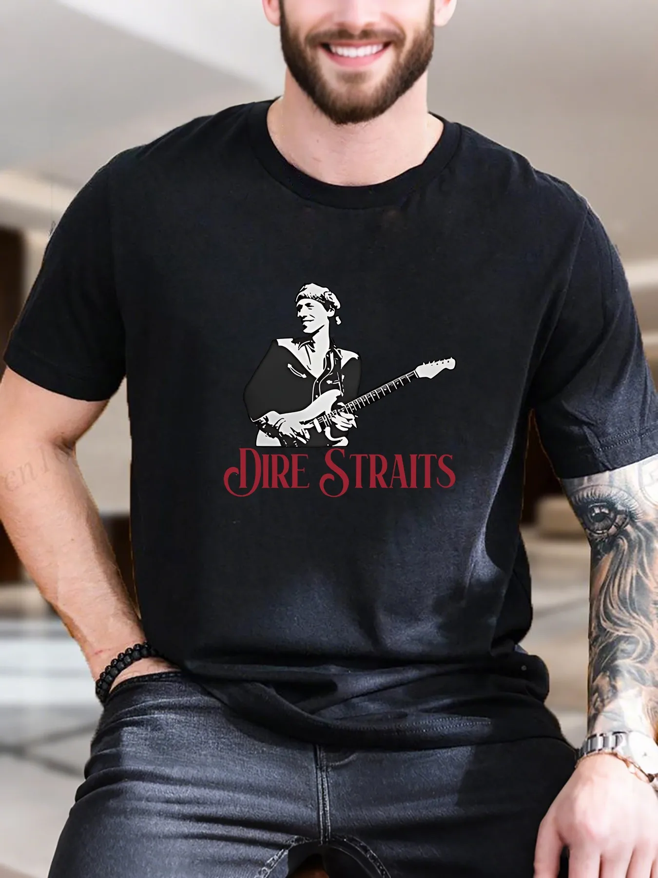 New Arrival Fashion Men's Graphic Print T-Shirt Cool Guitar Player with Flag Design 100% Cotton Breathable Tee for Summer Casual Wear
New Arrival Fashion Men's Graphic Print T-Shirt Cool Guitar Player with Flag Design 100% Cotton Breathable Tee for Summer Casual Wear