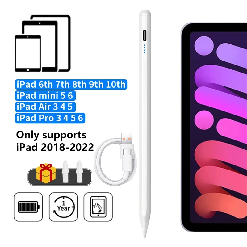 For Apple Pencil with Palm Rejection Tilt, Power Display, for iPad Pencil Pen 2022 2021 2020 2019 2018 Pro Air Mini Stylus Pen
For Apple Pencil with Palm Rejection Tilt, Power Display, for iPad Pencil Pen 2022 2021 2020 2019 2018 Pro Air Mini Stylus Pen