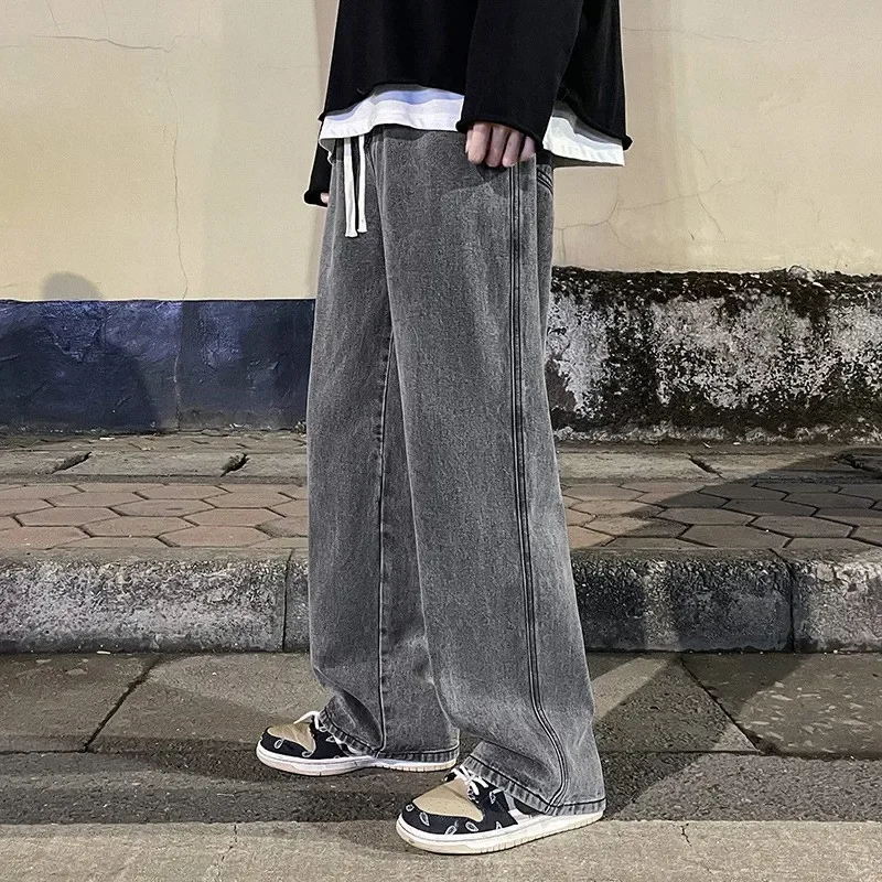 Men's Jeans Korean Fashion Casual Pants High Street Straight Loose Wide Leg Jeans Vintage Baggy Trousers Streetwear Men Clothing
Men's Jeans Korean Fashion Casual Pants High Street Straight Loose Wide Leg Jeans Vintage Baggy Trousers Streetwear Men Clothing