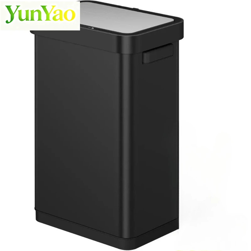 50-литровое (13,2 галлона) бесконтактное прямоугольное мусорное ведро с датчиком движения, матовое черное, из нержавеющей стали
50-литровое (13,2 галлона) бесконтактное прямоугольное мусорное ведро с датчиком движения, матовое черное, из нержавеющей стали