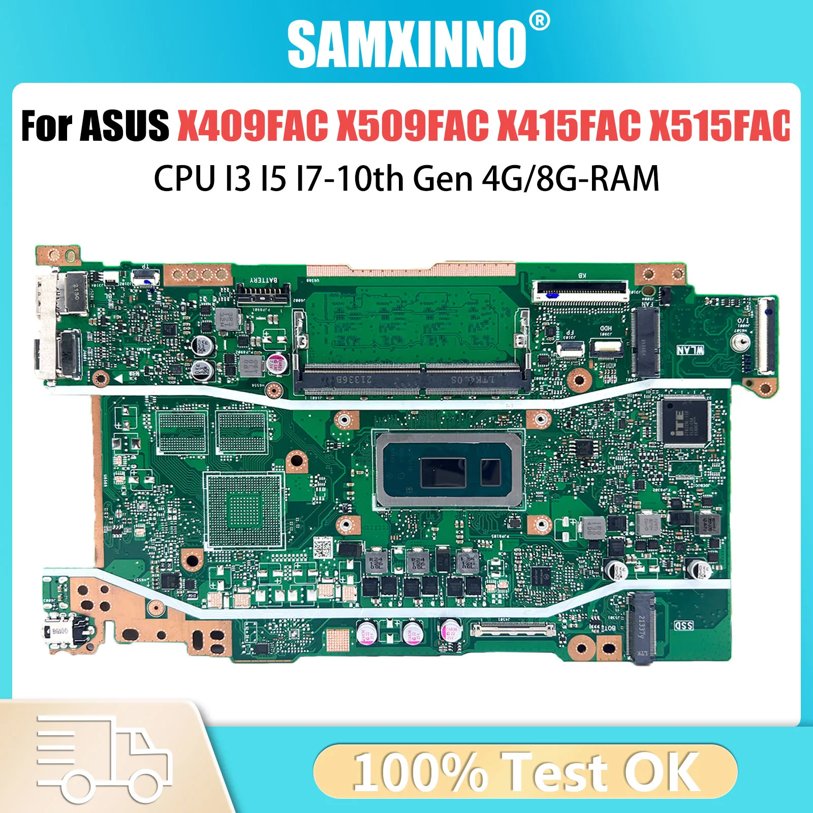 X509FAC Mainboard For ASUS VivoBook15 X509FA X409FAC X415FAC X515FAC Laptop Motherboard With i3-10110U i5-10210U i7-10510U 4G/8G
X509FAC Mainboard For ASUS VivoBook15 X509FA X409FAC X415FAC X515FAC Laptop Motherboard With i3-10110U i5-10210U i7-10510U 4G/8G