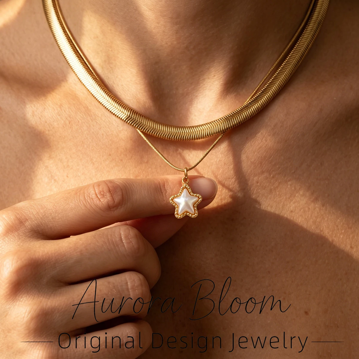 AURORA Fashion Acrylic Star Pendant Necklace For Women's Double-Layer Charm Choker Necklaces Stainless steel Jewelry Decoration
AURORA Fashion Acrylic Star Pendant Necklace For Women's Double-Layer Charm Choker Necklaces Stainless steel Jewelry Decoration
