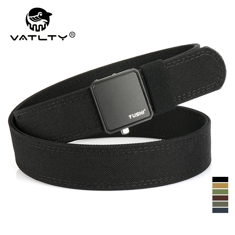 VATLTY мужской повседневный тактический ремень из цинкового сплава с автоматической пряжкой, жесткий военный тренировочный ремень для стрельбы, толстый нейлоновый мужской пояс
VATLTY мужской повседневный тактический ремень из цинкового сплава с автоматической пряжкой, жесткий военный тренировочный ремень для стрельбы, толстый нейлоновый мужской пояс