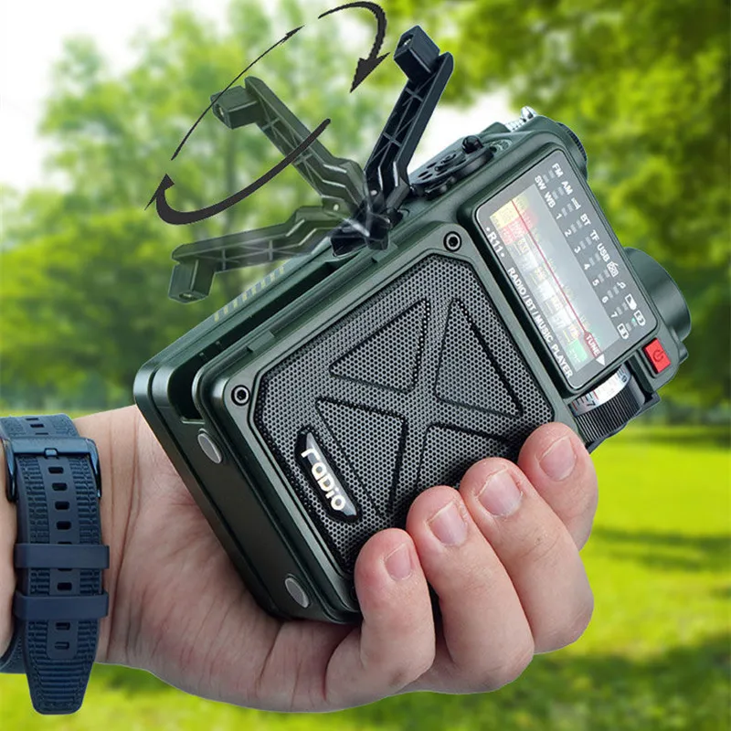 Portable AM/FM/SW/WB Radio With Flashlight Outdoor Disaster Kit Emergency Weather Hand Crank Solar 4000mAh Rechargeable Speakers
Portable AM/FM/SW/WB Radio With Flashlight Outdoor Disaster Kit Emergency Weather Hand Crank Solar 4000mAh Rechargeable Speakers