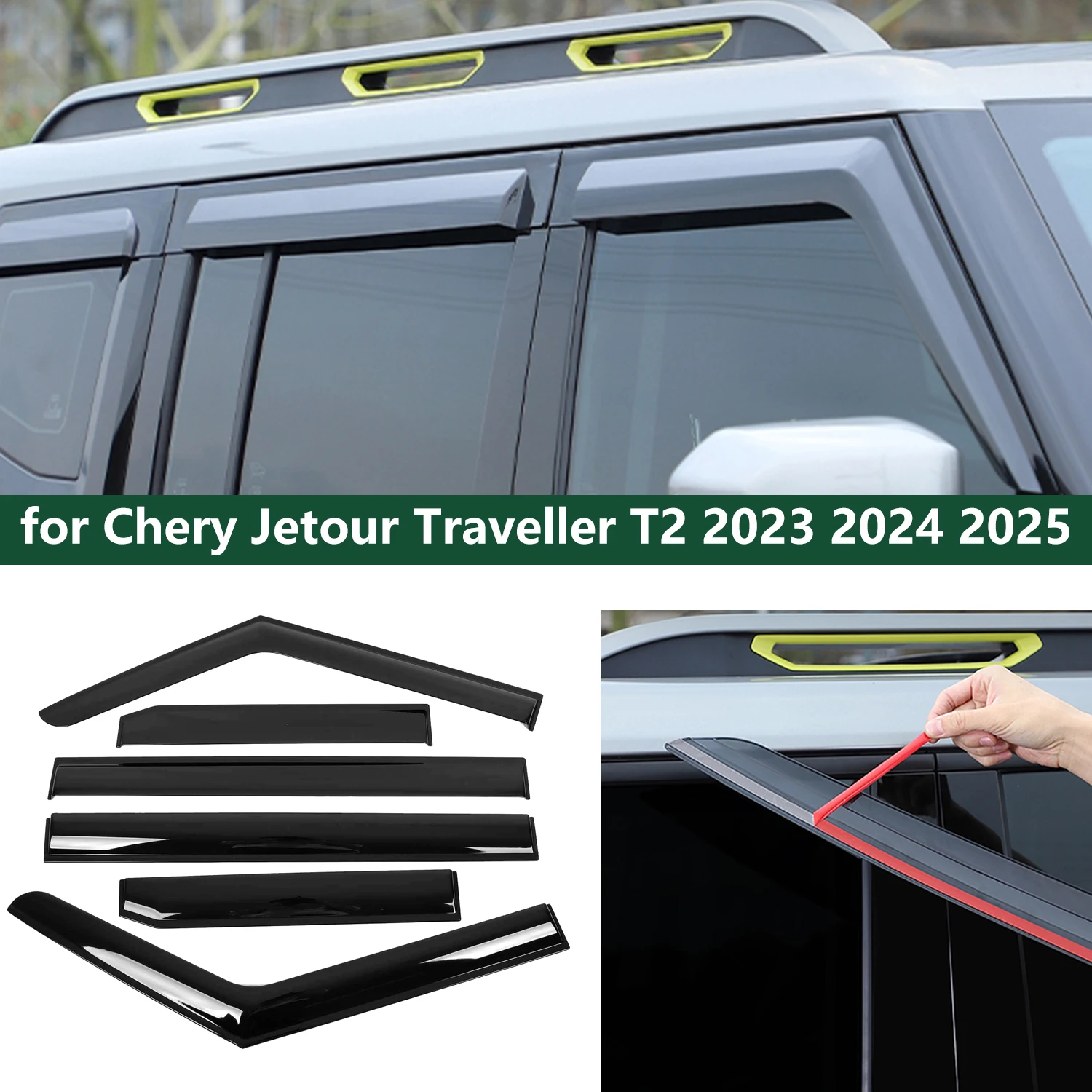 for Chery Jetour Traveller T2 2023 2024 2025 Window Visors Rain Guards Wind Deflectors Gloss Black Side Window Covers
for Chery Jetour Traveller T2 2023 2024 2025 Window Visors Rain Guards Wind Deflectors Gloss Black Side Window Covers