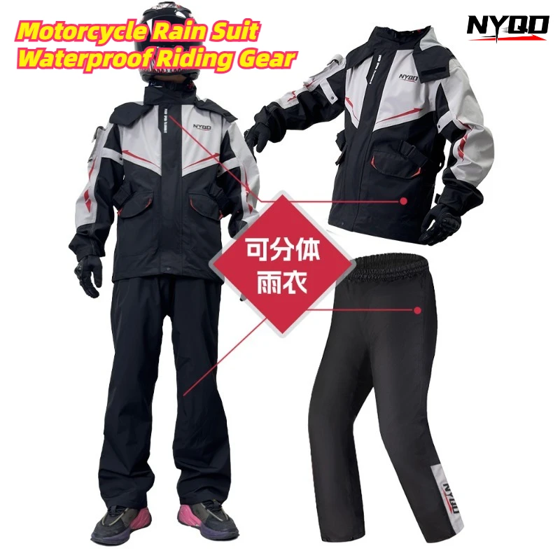 Motorcycle Rain Suit Waterproof Riding Gear, Motorbike Raincoat Jacket and Pants Set for Men, Full Body Rainwear
Motorcycle Rain Suit Waterproof Riding Gear, Motorbike Raincoat Jacket and Pants Set for Men, Full Body Rainwear