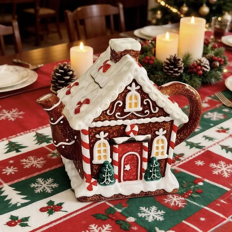 Nordic Christmas Candy House Ceramic Tea Kettle Ornaments Living Room Kitchen Tea Table Coffee Pot Kettle Crafts Home Decoration
Nordic Christmas Candy House Ceramic Tea Kettle Ornaments Living Room Kitchen Tea Table Coffee Pot Kettle Crafts Home Decoration