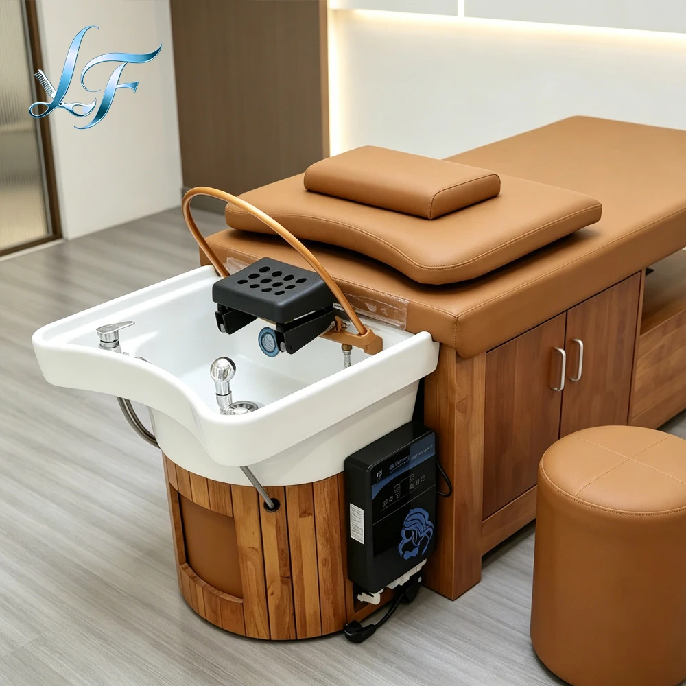 Beauty Salon Hair Wooden Washing Massage Chair Head Water Shampoo Bed Therapy Hair Salon Massage Shampoo Bed
Beauty Salon Hair Wooden Washing Massage Chair Head Water Shampoo Bed Therapy Hair Salon Massage Shampoo Bed