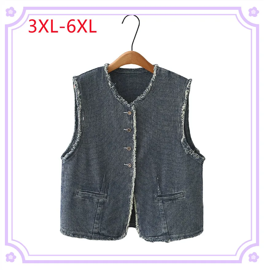 New 2025 Ladies Spring Autumn Plus Size Vest For Women Large Size Sleeveless O-neck Tops Coat 3XL 4XL 5XL 6XL
New 2025 Ladies Spring Autumn Plus Size Vest For Women Large Size Sleeveless O-neck Tops Coat 3XL 4XL 5XL 6XL