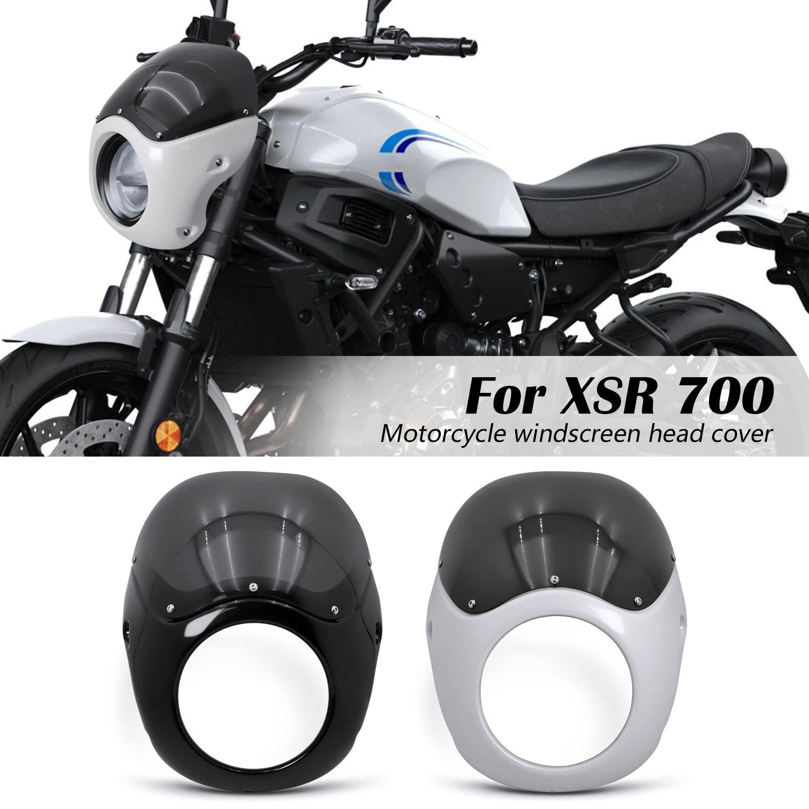 For yamaha XSR 700 xsr700 2022-2026 Modification Headlight Shade Fairing Motorcycle Front Headlight Cover Retro noses Fairing
For yamaha XSR 700 xsr700 2022-2026 Modification Headlight Shade Fairing Motorcycle Front Headlight Cover Retro noses Fairing