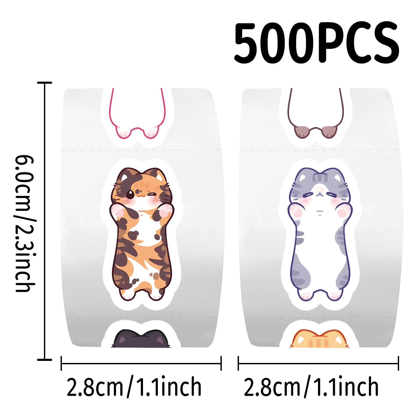500pcs/Roll Cartoon Cute Animal Cat Sealing Sticker DIY PVC Laptop Decals Decoration Stiker Reward Gift Toys
500pcs/Roll Cartoon Cute Animal Cat Sealing Sticker DIY PVC Laptop Decals Decoration Stiker Reward Gift Toys