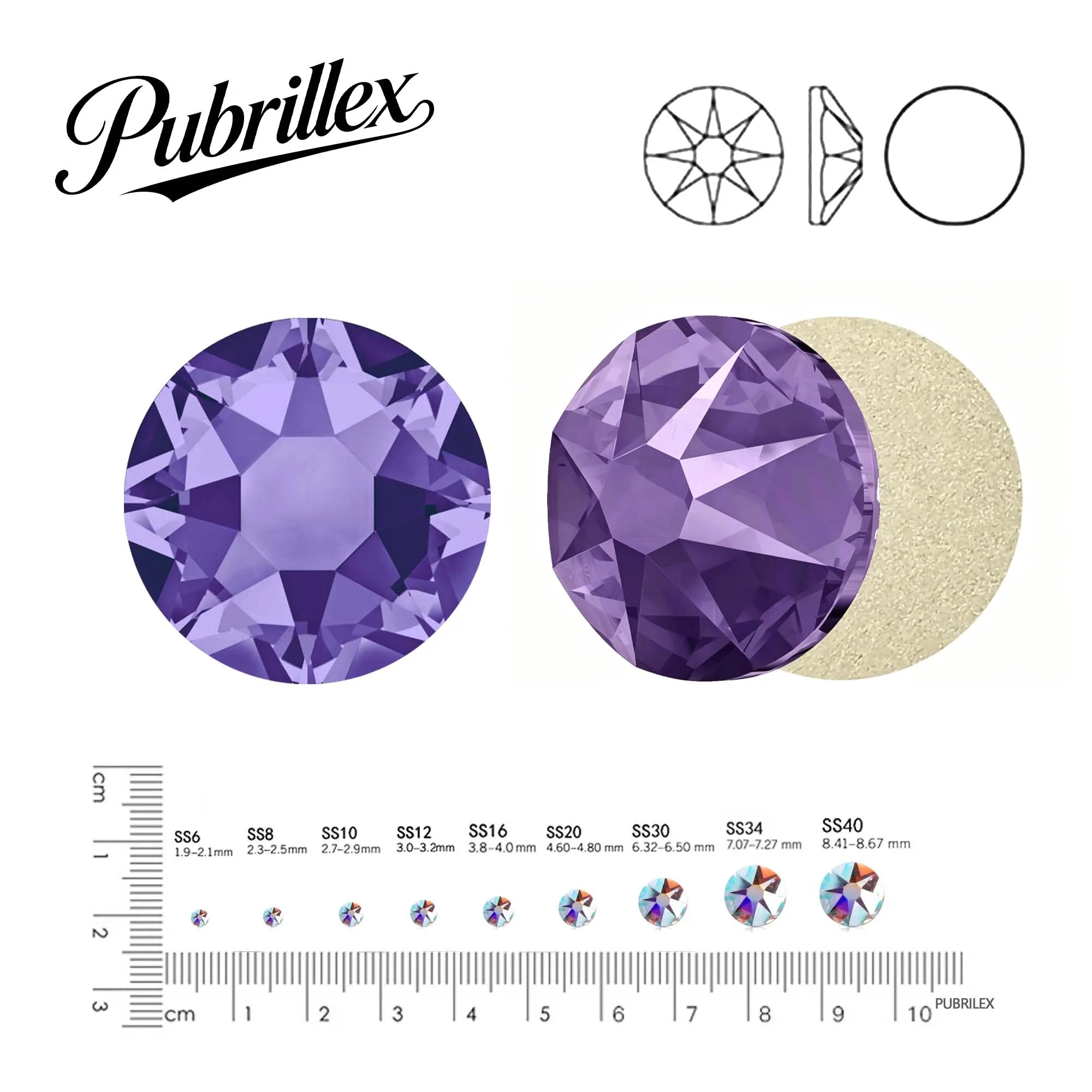PUBRILEX Tanzanite 2088 Glass Rhinestone 8Big 8Small Flatback Non Hotfix Flat Back Strass for DIY Clothing Nail Art Decoration
PUBRILEX Tanzanite 2088 Glass Rhinestone 8Big 8Small Flatback Non Hotfix Flat Back Strass for DIY Clothing Nail Art Decoration