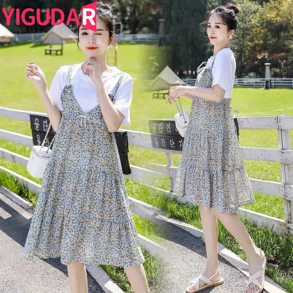 Womens Short Sleeve Knee Length Floral Maternity Dress Casual Pregnancy Clothes Loose Summer Women Pregnant Fake Two Dresses
Womens Short Sleeve Knee Length Floral Maternity Dress Casual Pregnancy Clothes Loose Summer Women Pregnant Fake Two Dresses