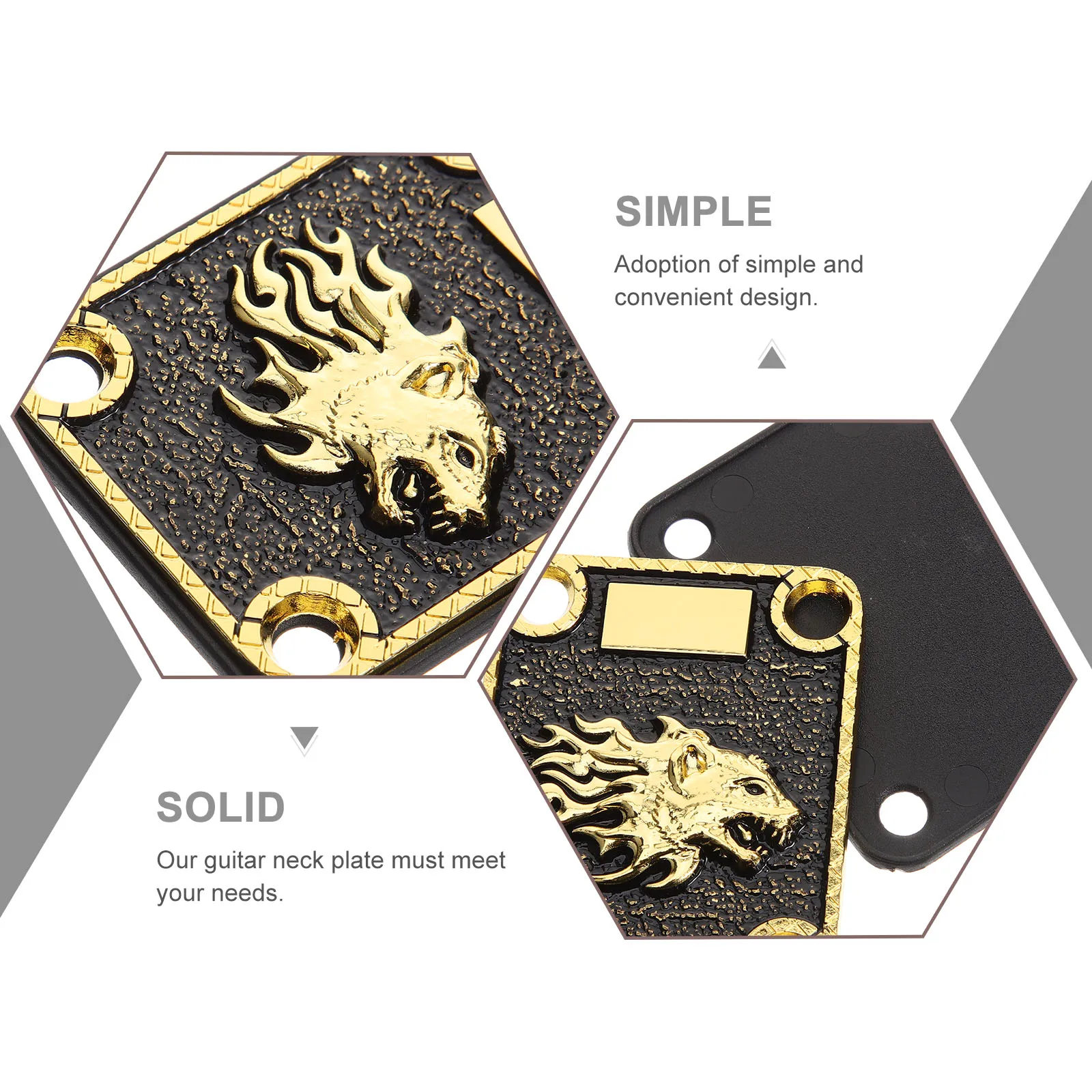 Accessories Golden Leopard Head Zinc Alloy Reinforcement Plate Guitar Neck Shims Metal Supplies Durable Rust Resistance Sound
Accessories Golden Leopard Head Zinc Alloy Reinforcement Plate Guitar Neck Shims Metal Supplies Durable Rust Resistance Sound