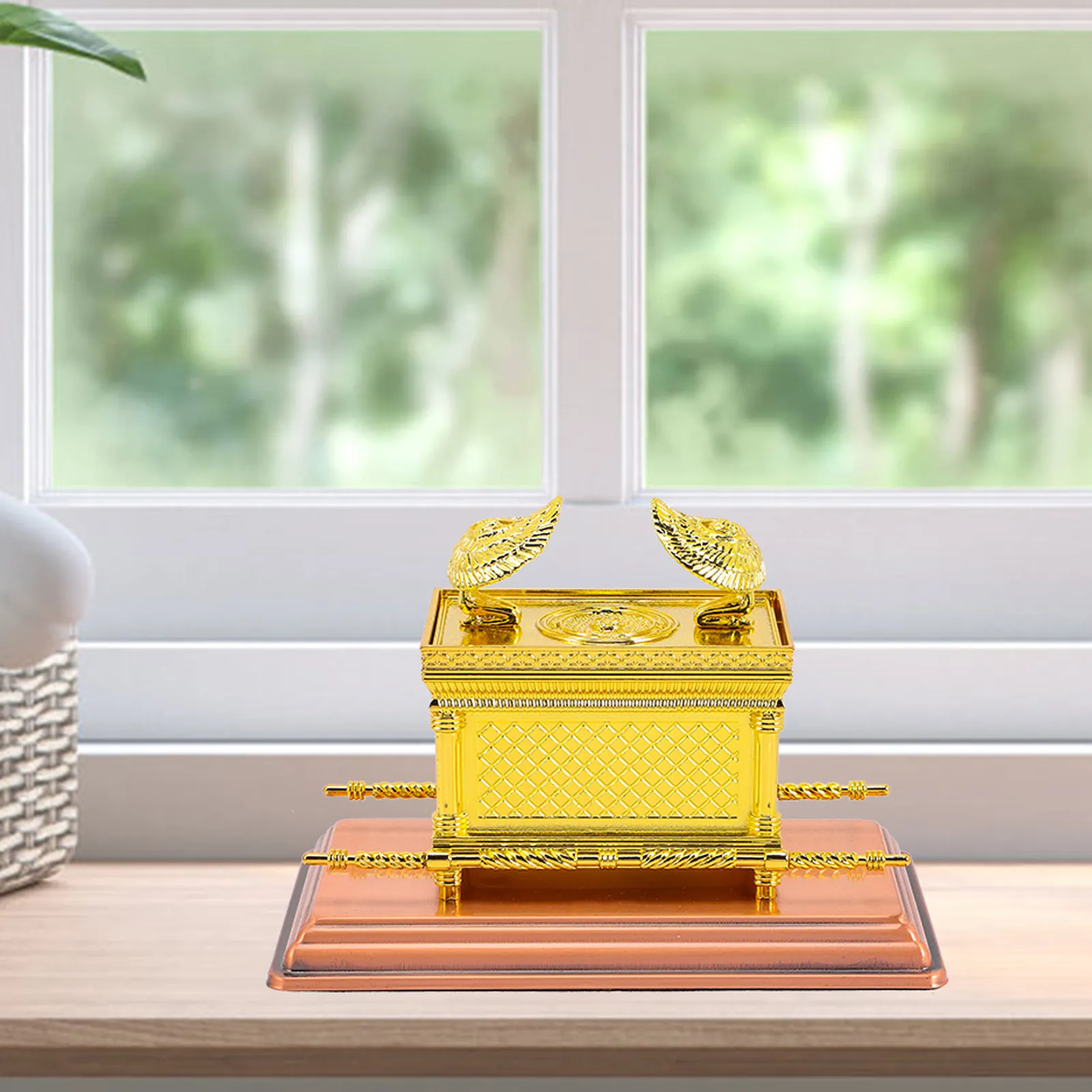 Premium Alloy Ancient Ark Ornament Gold Finish Religious Desktop Decor for Home Fireplace Tabletop Faith Decoration Lucky Gift
Premium Alloy Ancient Ark Ornament Gold Finish Religious Desktop Decor for Home Fireplace Tabletop Faith Decoration Lucky Gift