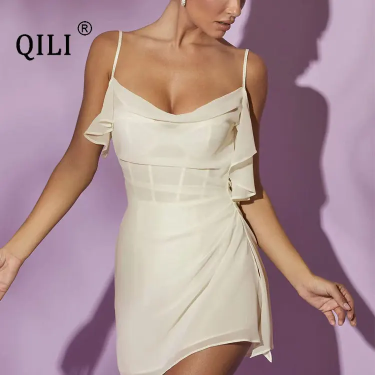 QILI-Sleeveless Ruffles Mini Chiffon Dress, Sexy Strap Dress, Design Shorts, Summer Clothing, Midi
QILI-Sleeveless Ruffles Mini Chiffon Dress, Sexy Strap Dress, Design Shorts, Summer Clothing, Midi