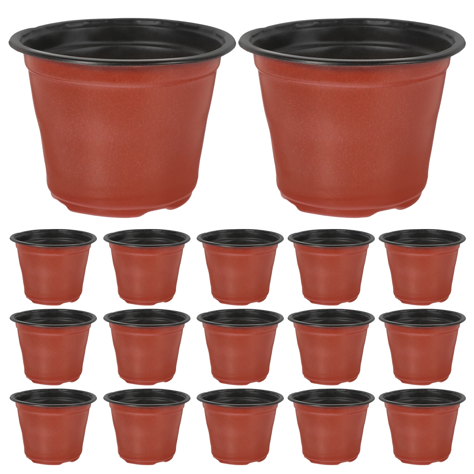20pcs Soft Plastic Flower Pot Lightweight Durable Plant Nursery Bonsai Tree Small Planter Indoor Vintage Garden pots
20pcs Soft Plastic Flower Pot Lightweight Durable Plant Nursery Bonsai Tree Small Planter Indoor Vintage Garden pots
