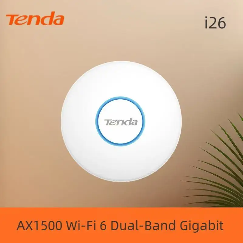 Tenda i26 AX1500 Wi-Fi 6 Dual-Band Gigabit Ceiling AP 802.11ax Gigabit Ethernet POE Support 4 High-Gain Antennas for Office/Hote
Tenda i26 AX1500 Wi-Fi 6 Dual-Band Gigabit Ceiling AP 802.11ax Gigabit Ethernet POE Support 4 High-Gain Antennas for Office/Hote