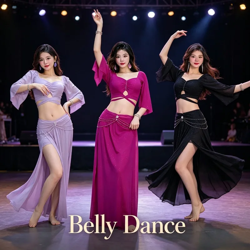 Belly Dance Practice Costume Paired with Hot Diamond Mesh Performance Costume Slim Performance Costume
Belly Dance Practice Costume Paired with Hot Diamond Mesh Performance Costume Slim Performance Costume