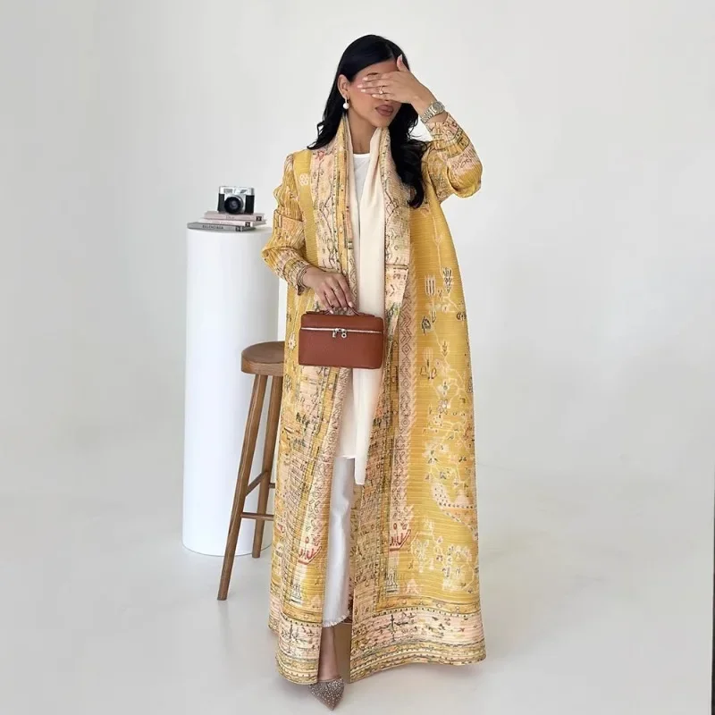 Плиссированный женский халат со складным воротником и длинными рукавами, новинка 2025, зима, оригинальный дизайн, модный кардиган, пальто
Плиссированный женский халат со складным воротником и длинными рукавами, новинка 2025, зима, оригинальный дизайн, модный кардиган, пальто