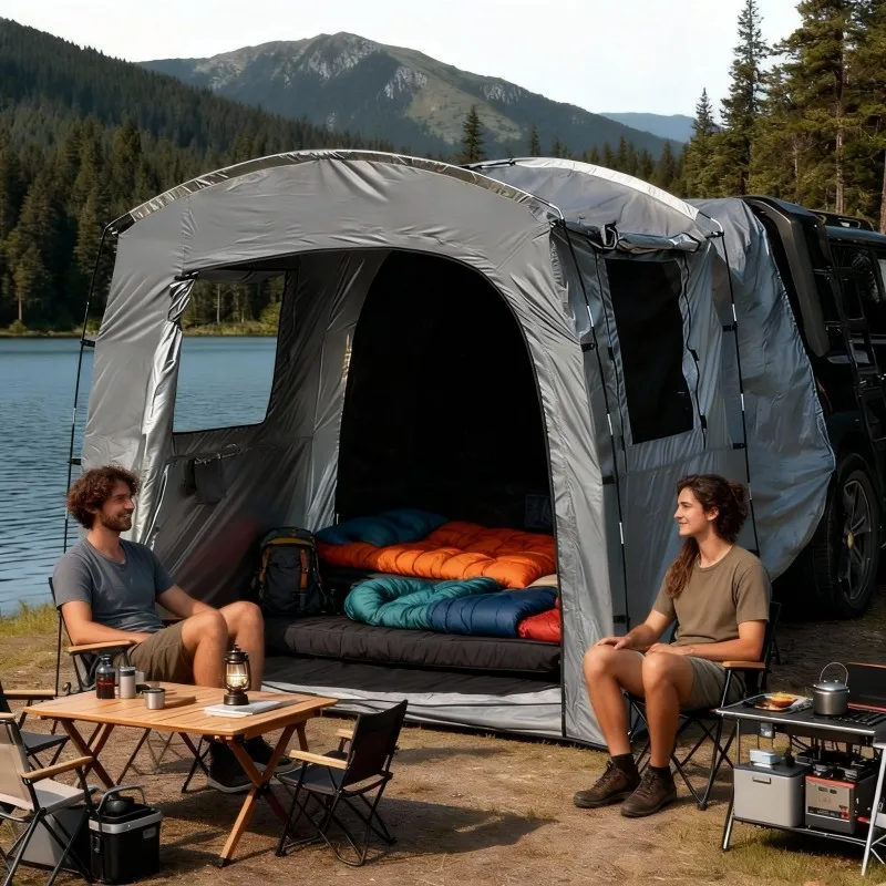 2-3 Person SUV Car Rear Tent | Connect to Trunk for AC/Heater Access Winter Warm Summer Cool All-Season Use Waterproof Tent
2-3 Person SUV Car Rear Tent | Connect to Trunk for AC/Heater Access Winter Warm Summer Cool All-Season Use Waterproof Tent