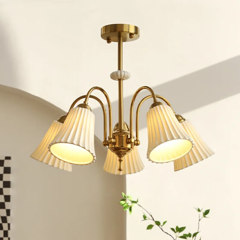 White Ceramic French Cream Style Chandelier American Nordic Glass Lamp Living Room Bedroom Dining Room Study
White Ceramic French Cream Style Chandelier American Nordic Glass Lamp Living Room Bedroom Dining Room Study