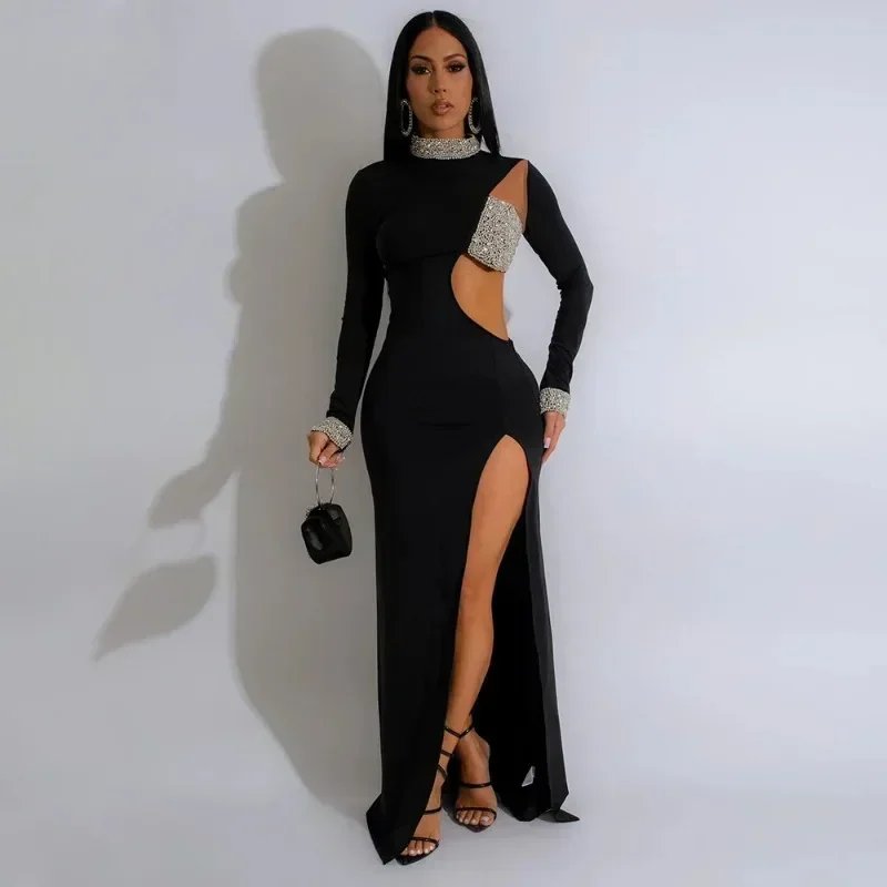 GUWU Fashion High Split Rhinestone Patchwork Long Sleeve Maxi Dress Evening Bodycon Sexy Cut Out Party Club Birthday Dresses
GUWU Fashion High Split Rhinestone Patchwork Long Sleeve Maxi Dress Evening Bodycon Sexy Cut Out Party Club Birthday Dresses