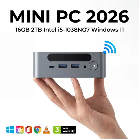 MINI PC Computer Portable Intel Core i5-1038NG7 16GB 1/2TB SSD Windows11 Mini Gaming Pc Desktop Computer Support Type-c 4K HDMI