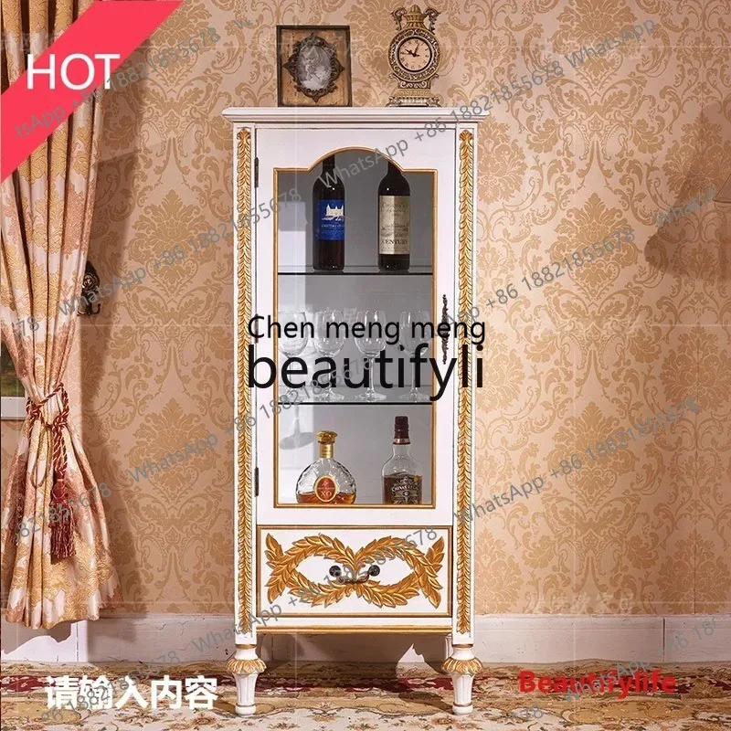 LHY26 ss American Style Solid Wood High Wine Cabinet Single Door Storage Glass Door Peacock Green Living Room Display Cabinet
LHY26 ss American Style Solid Wood High Wine Cabinet Single Door Storage Glass Door Peacock Green Living Room Display Cabinet