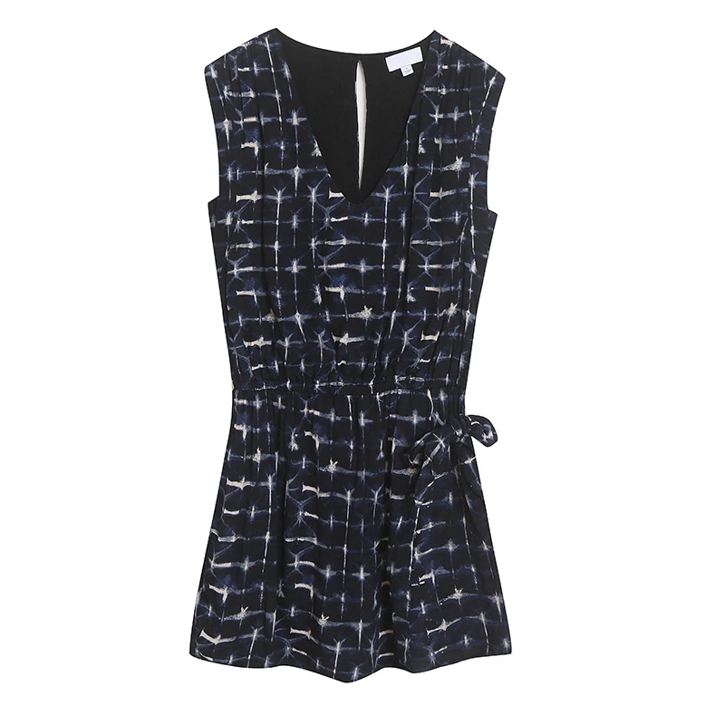 Casual Fashion Tie Dye Plaid V Neck Sleeveless Jumpsuit High Waist Summer Cotton Women Shorts Pantsuit Slimming Effect
Casual Fashion Tie Dye Plaid V Neck Sleeveless Jumpsuit High Waist Summer Cotton Women Shorts Pantsuit Slimming Effect