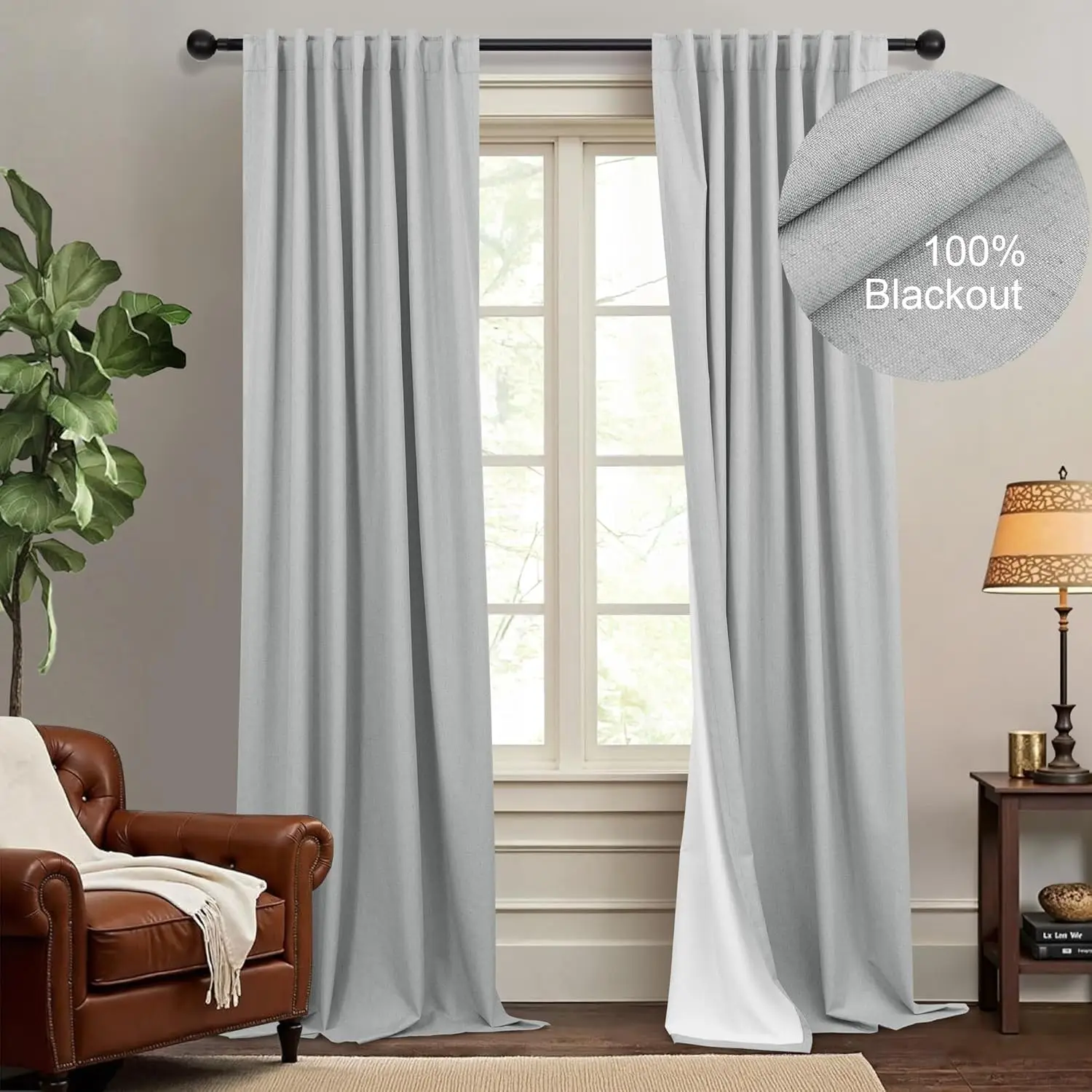 Light Gray Linen Blackout Curtains White Backing 102 Inch Long 2 Panel Sliding Glass Door Solid Grey Light Blocking Ther
Light Gray Linen Blackout Curtains White Backing 102 Inch Long 2 Panel Sliding Glass Door Solid Grey Light Blocking Ther