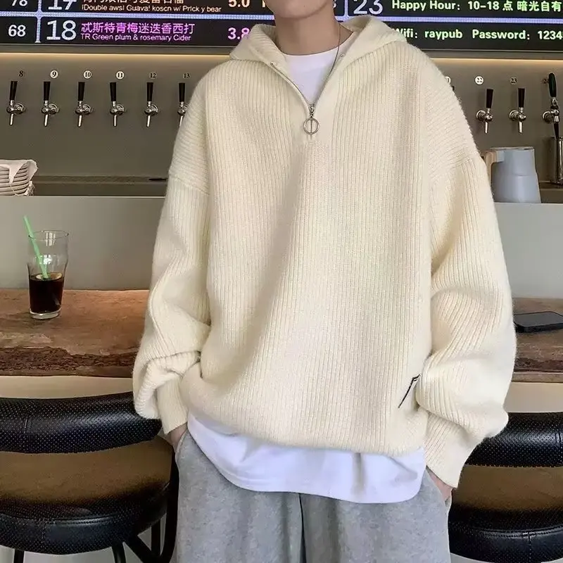 Hooded Sweater Coat Men Autumn And Winter Casual Knitted Sweaters Men Pullover Jumpers Men Fashion Clothing Streetwear Tops
Hooded Sweater Coat Men Autumn And Winter Casual Knitted Sweaters Men Pullover Jumpers Men Fashion Clothing Streetwear Tops