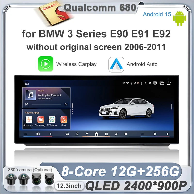 Android 15 For BMW 3 Series E90 E91 E92 325i 320i 318i 2006 - 2011 Carplay Stereo DSP Navigation GPS Car Radio Multimedia Player
Android 15 For BMW 3 Series E90 E91 E92 325i 320i 318i 2006 - 2011 Carplay Stereo DSP Navigation GPS Car Radio Multimedia Player