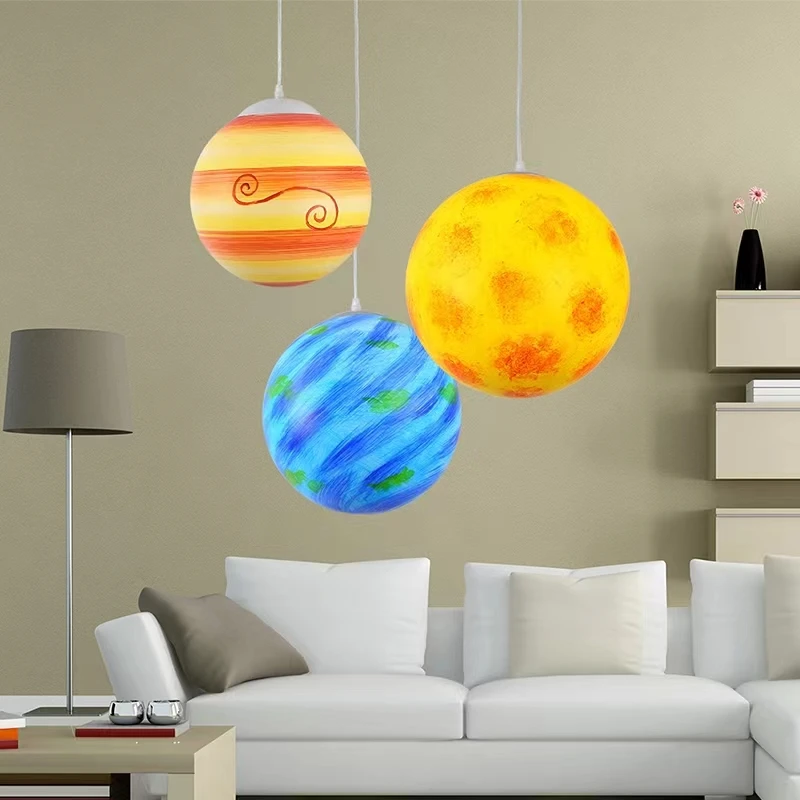 Colorful Universe Planet Pendant Lamp Parlor Restaurant Hang LED Lamp Children Room Children's Park Pendant Lights Loft Art Dec
Colorful Universe Planet Pendant Lamp Parlor Restaurant Hang LED Lamp Children Room Children's Park Pendant Lights Loft Art Dec