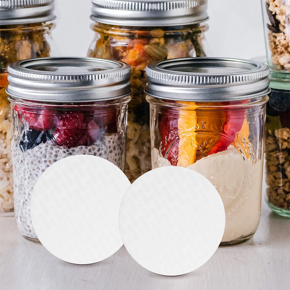 100Pcs Pressure Sensitive Foam Sealing Inserts Jar Cap Liners for 60mm Wide Mouth Glass Jars Leak Proof Food Storage 
100Pcs Pressure Sensitive Foam Sealing Inserts Jar Cap Liners for 60mm Wide Mouth Glass Jars Leak Proof Food Storage