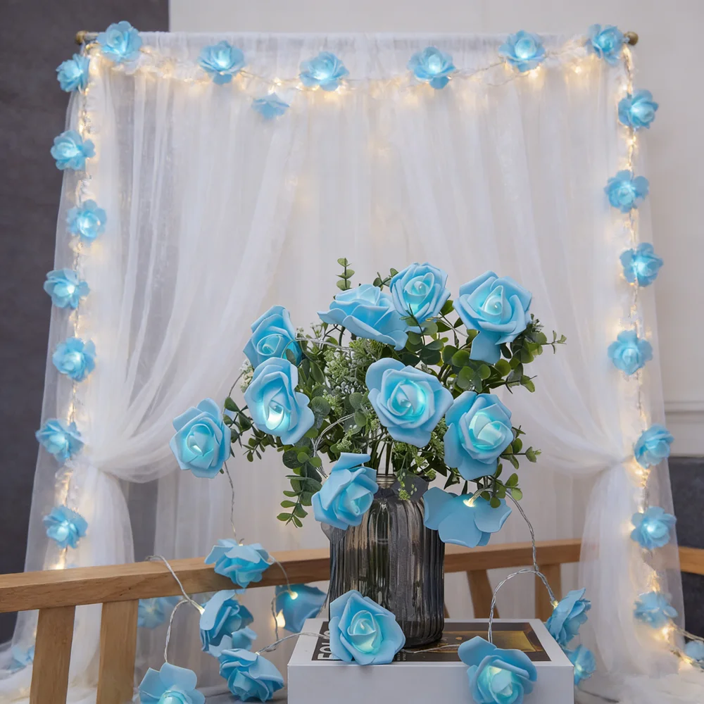 3M 20Lights LED White Pink Red Blue Rose Flower String Lights Holiday Decoration for Room Home Garden Wedding Party Night Light
3M 20Lights LED White Pink Red Blue Rose Flower String Lights Holiday Decoration for Room Home Garden Wedding Party Night Light