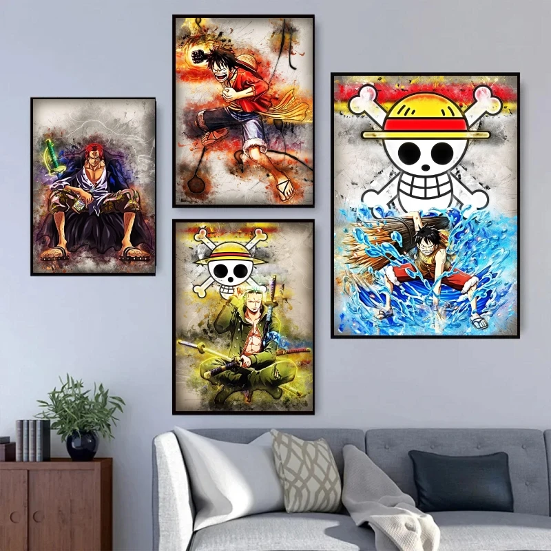 Anime Poster One Piece Luffy Zoro Children's Bedroom Cartoon Characters Pictures Decoration Room Classic Decorative Painting
Anime Poster One Piece Luffy Zoro Children's Bedroom Cartoon Characters Pictures Decoration Room Classic Decorative Painting