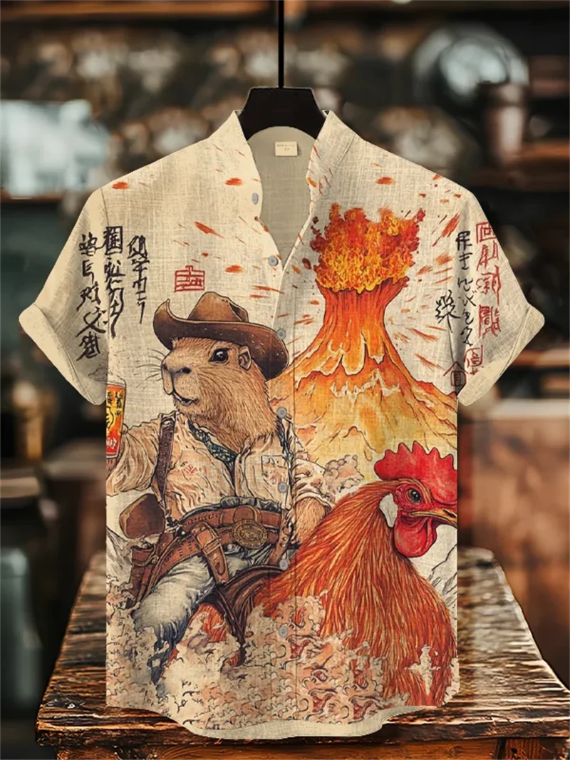 Мужская новая удобная льняная рубашка с короткими рукавами, 3D-принт медуз, узор «листья клёна», на пуговицах, топ с короткими рукавами
Мужская новая удобная льняная рубашка с короткими рукавами, 3D-принт медуз, узор «листья клёна», на пуговицах, топ с короткими рукавами