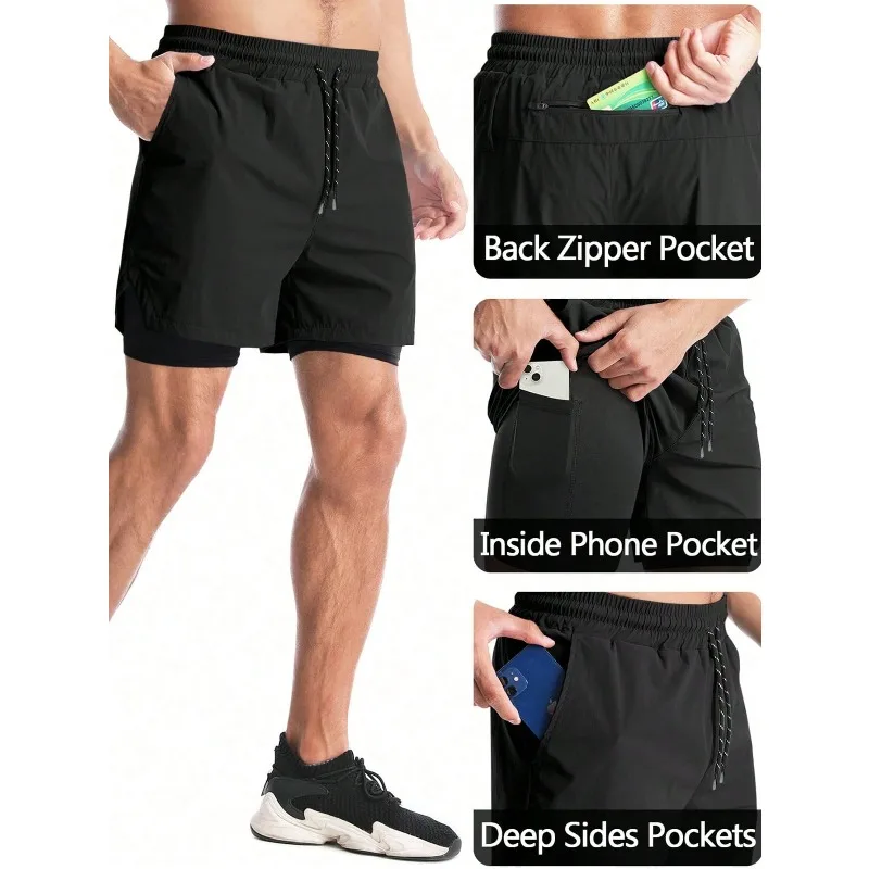 Boyfriend style contrast color stitching drawstring waist sports shorts double layer two-in-one sports quick-drying shorts
Boyfriend style contrast color stitching drawstring waist sports shorts double layer two-in-one sports quick-drying shorts