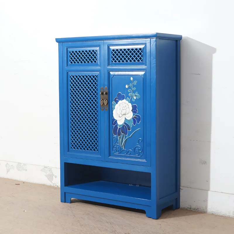 Yjq new Chinese solid wood hand-painted living room retro storage shoe cabinet simple storage decorative cabinet furniture
Yjq new Chinese solid wood hand-painted living room retro storage shoe cabinet simple storage decorative cabinet furniture