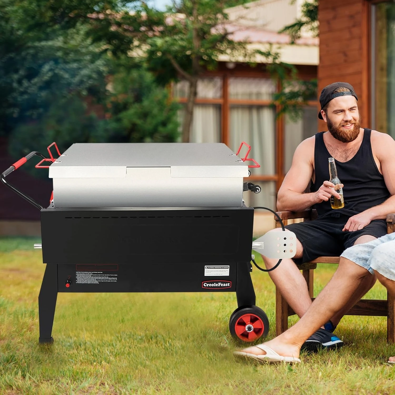 CFB2001 150 QT Crawfish Boiler,Outdoor Double Sack Propane Gas Cooker with Folding Cylinder Mounting Bracket and Stirring Paddle
CFB2001 150 QT Crawfish Boiler,Outdoor Double Sack Propane Gas Cooker with Folding Cylinder Mounting Bracket and Stirring Paddle