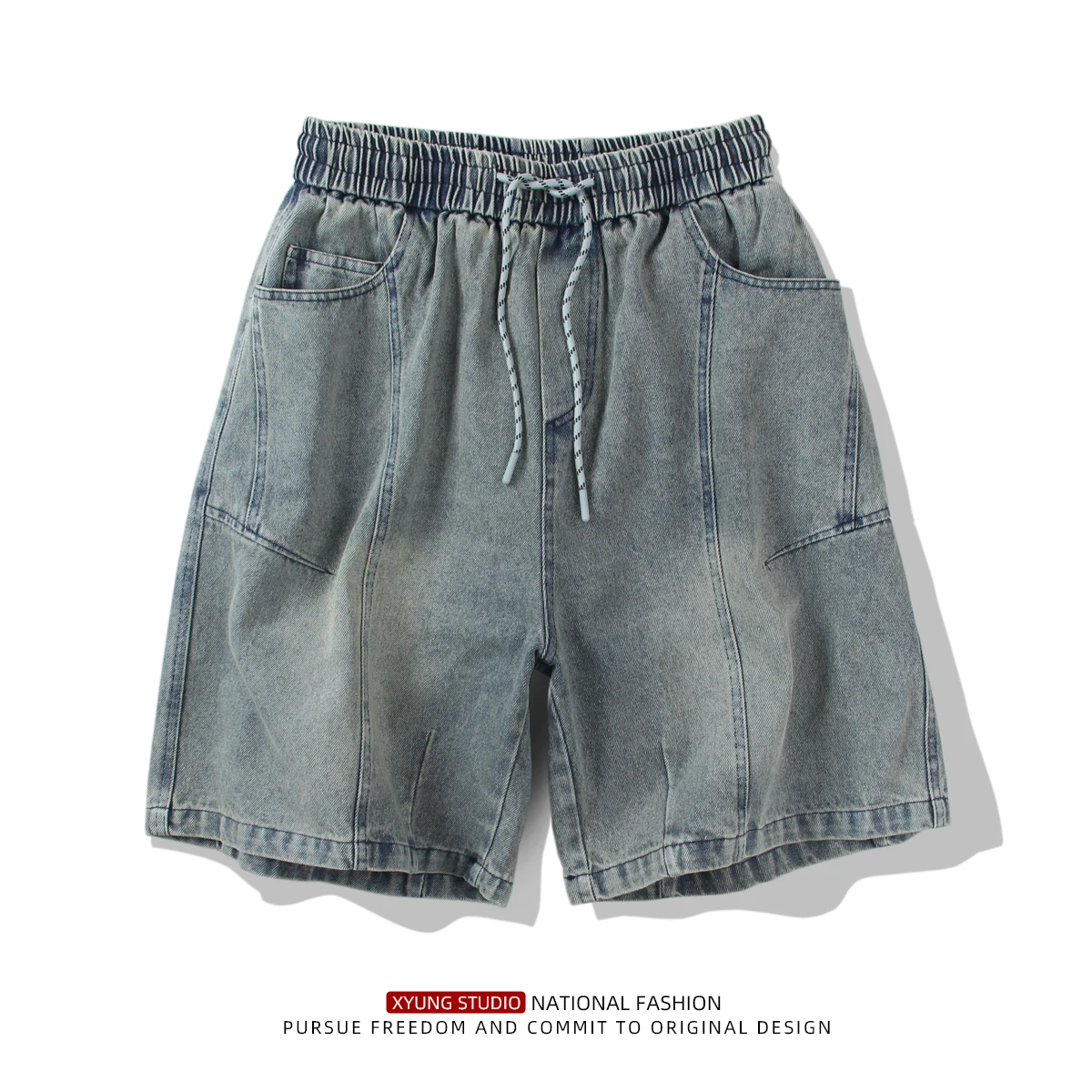 American Retro Waed Denim Workwear orts Men's Summer Loose Casual Five-Point Beach Pants Pants Faion Urban Sle
American Retro Waed Denim Workwear orts Men's Summer Loose Casual Five-Point Beach Pants Pants Faion Urban Sle