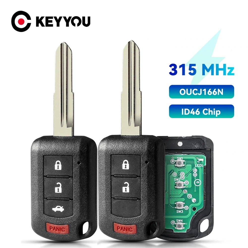 KEYYOU For Mitsubishi Outlander Sport 2013-2019 Lancer Head Car Key 2+1Button OUCJ166N 315MHz ID46 Remote Car Key
KEYYOU For Mitsubishi Outlander Sport 2013-2019 Lancer Head Car Key 2+1Button OUCJ166N 315MHz ID46 Remote Car Key