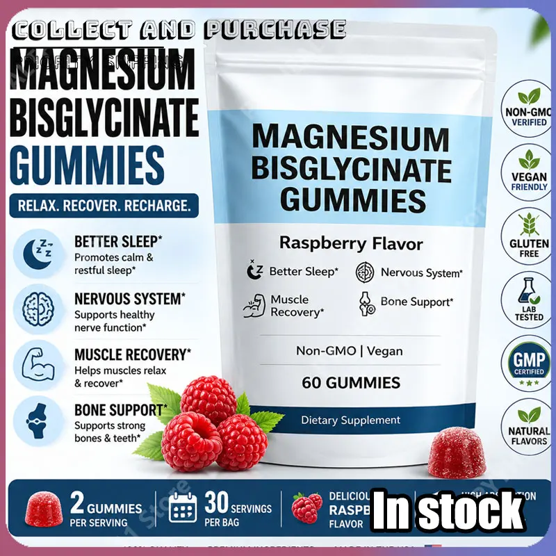 Magnesium Bisglycinate Gummies 60 Count Sugar Free Vegan Chewable Supplement for Relaxation Muscle & Nerve Support Raspberry
Magnesium Bisglycinate Gummies 60 Count Sugar Free Vegan Chewable Supplement for Relaxation Muscle & Nerve Support Raspberry
