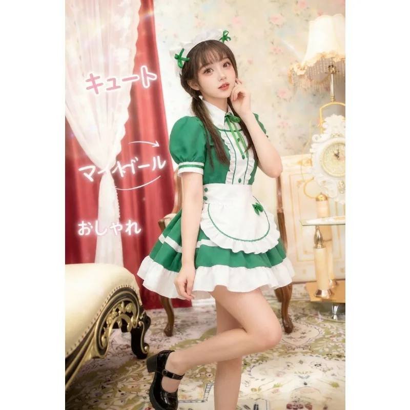S-3XL Green Kawaii Lolita Maid Outfit, Anime Style Long Dress,Women Cosplay Costume for Role Play, Cafe Restaurant Staff Uniform
S-3XL Green Kawaii Lolita Maid Outfit, Anime Style Long Dress,Women Cosplay Costume for Role Play, Cafe Restaurant Staff Uniform