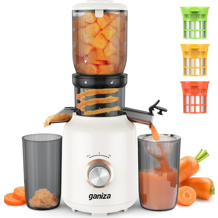 Juicer Machines, Cold Press Juicer with Large Feed Chute for Whole Fruits & Vegetables, Slow Masticating juicers with 3 Replace
Juicer Machines, Cold Press Juicer with Large Feed Chute for Whole Fruits & Vegetables, Slow Masticating juicers with 3 Replace