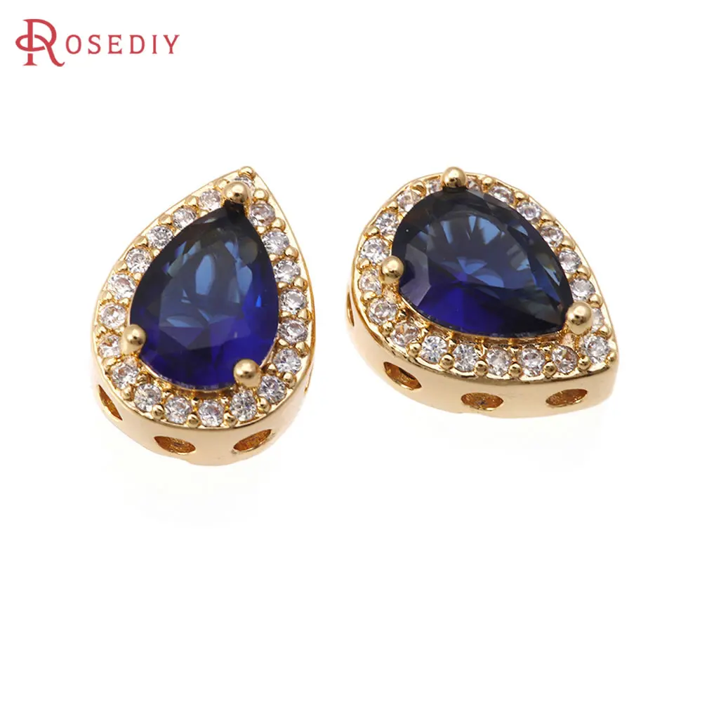 6PCS 18K Gold Color Brass Zircon Drop Shape Spacer Beads Bracelets Beads High Quality Necklace Jewelry Making Diy Accessories
6PCS 18K Gold Color Brass Zircon Drop Shape Spacer Beads Bracelets Beads High Quality Necklace Jewelry Making Diy Accessories