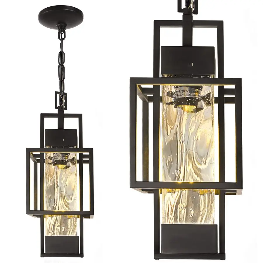 Outdoor Indoor Pendant Light Exterior Hanging Lantern, Modern Black Metal Outside Chandelier Light Fixture Ceiling Mount with Wa
Outdoor Indoor Pendant Light Exterior Hanging Lantern, Modern Black Metal Outside Chandelier Light Fixture Ceiling Mount with Wa